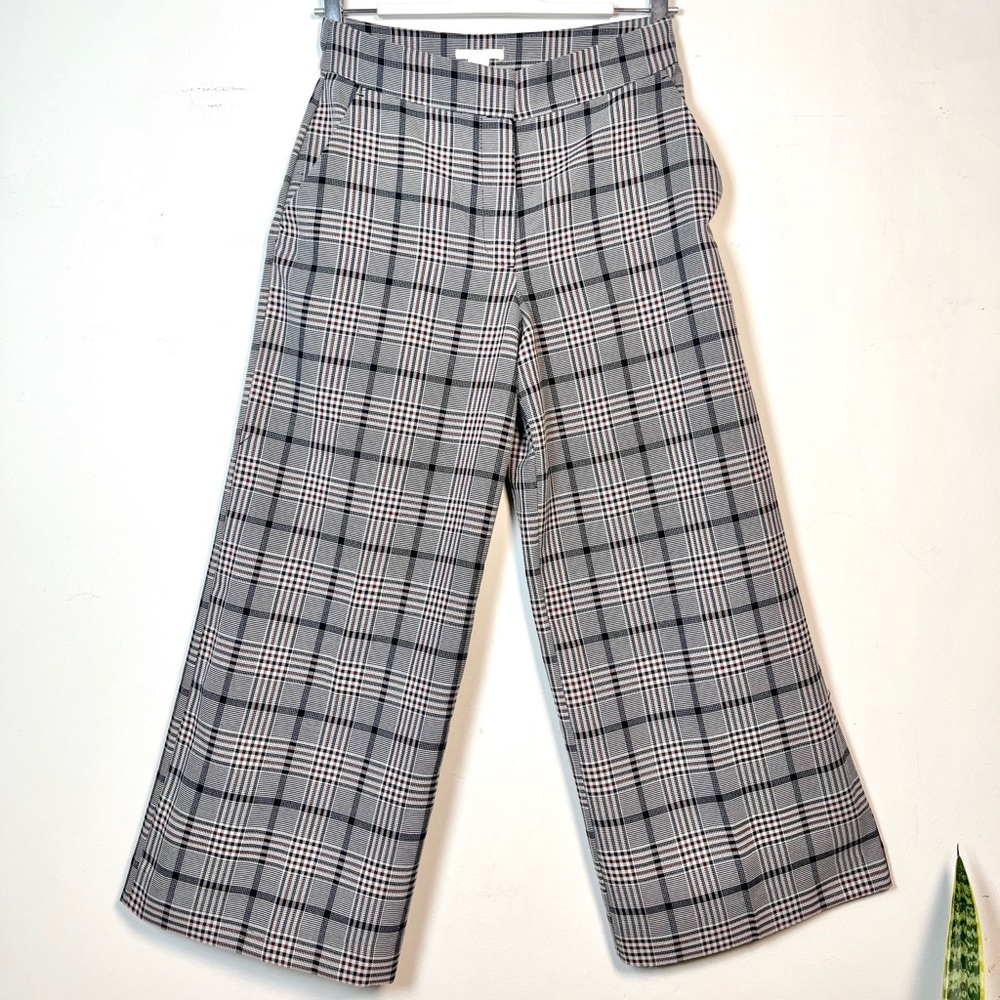 H&M | Wide Leg Plaid Trousers